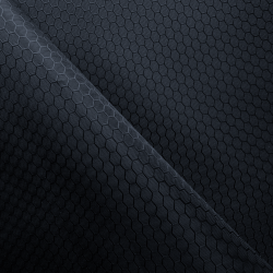 Ткань Оксфорд 300D PU Рип-Стоп СОТЫ, цвет Черный (на отрез)  в Нягане