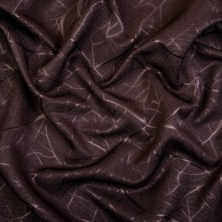 Ткань Блэкаут для штор &quot;Ледовое тиснение цвет Темно-Коричневый&quot; (на отрез)  в Нягане