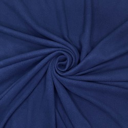 Ткань Флис Односторонний 130 гр/м2, цвет Темно-синий (на отрез)  в Нягане