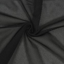 Трикотажная Сетка 75 г/м2, цвет Черный (на отрез)  в Нягане