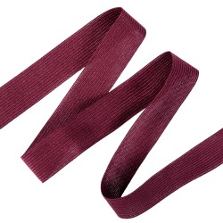 Окантовочная лента-бейка, цвет Бордовый 22мм (на отрез)  в Нягане