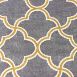 Интерьерная ткань Дак (DUCK), принт &quot;Орнамент на Сером&quot; (на отрез)  в Нягане