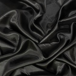 Ткань Атлас-сатин, цвет Черный (на отрез)  в Нягане