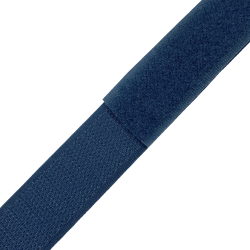 Контактная лента 25мм цвет Синий (велькро-липучка, на отрез)  в Нягане
