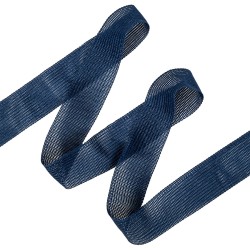 Окантовочная лента-бейка, цвет Синий 22мм (на отрез)  в Нягане