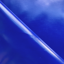Ткань ПВХ 450 гр/м2, Синий (Ширина 160см), на отрез  в Нягане
