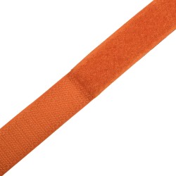 Контактная лента 25мм цвет Оранжевый (велькро-липучка, на отрез)  в Нягане