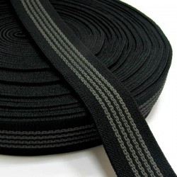Ткацкая резинка антискользящая 15мм,цвет Чёрный (на отрез)  в Нягане